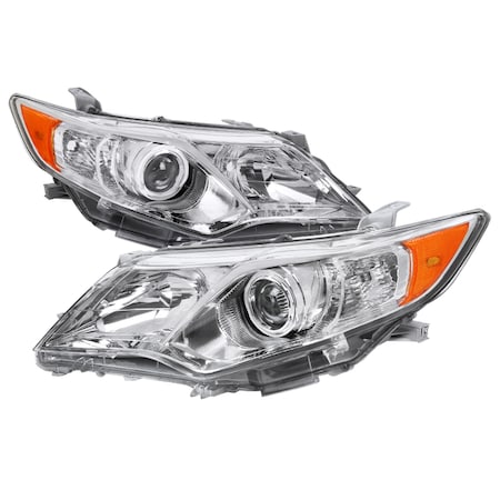 Spec-D Tuning 12-14 Toyota Camry Oe Style Projector Headlights- Chrome 2LHP-CAM12-GO